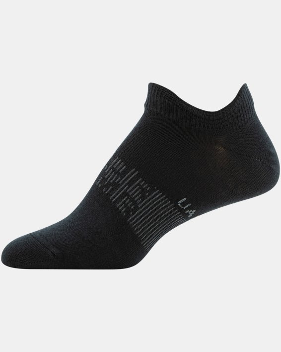 Women's UA Essential No Show – 6-Pack Socks, Black, pdpMainDesktop image number 1